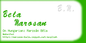 bela marosan business card